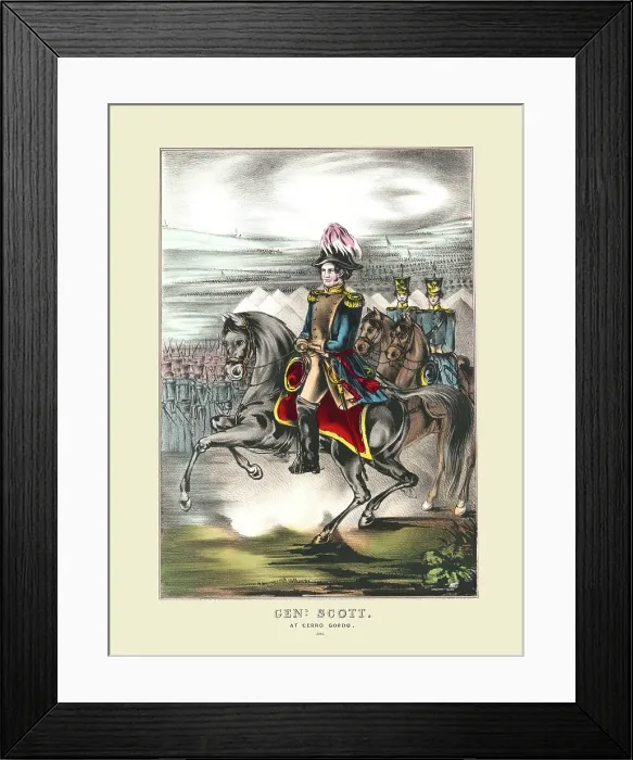 Framed Print : General Scott at Cerro Gordo Framed Print : General Scott at Cerro Gordo