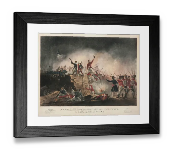 Framed Print : Repulsion of the British at Fort Erie Framed Print : Repulsion of the British at Fort Erie