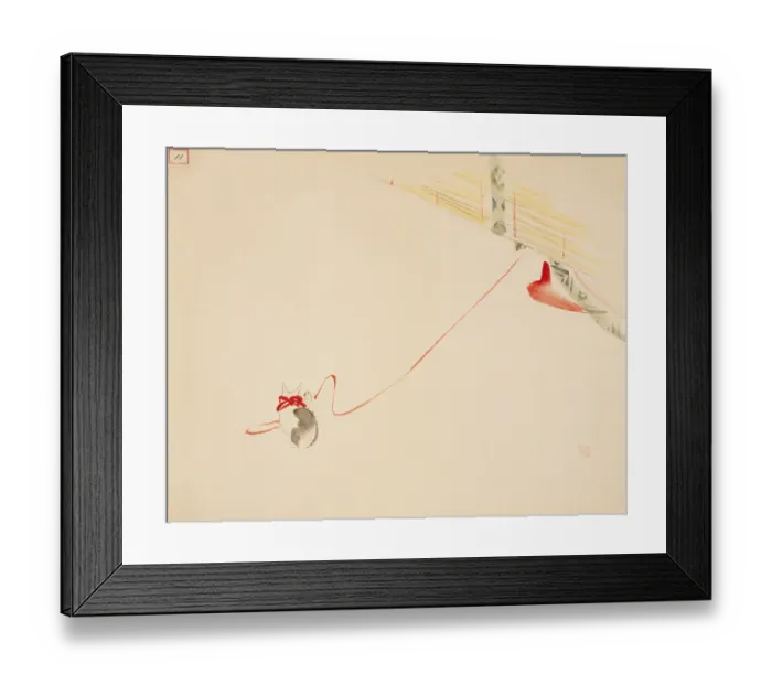 Framed Print : Cat on String Framed Print : Cat on String