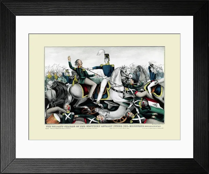 Framed Print : The gallant charge of the Kentucky cavalry Framed Print : The gallant charge of the Kentucky cavalry