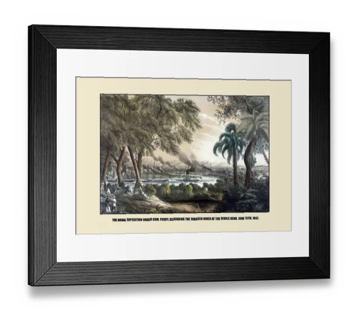 Framed Print : The naval expedition under Commodore Perry Framed Print : The naval expedition under Commodore Perry