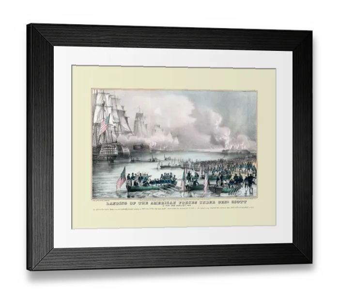 Framed Print : Landing of the American forces Framed Print : Landing of the American forces