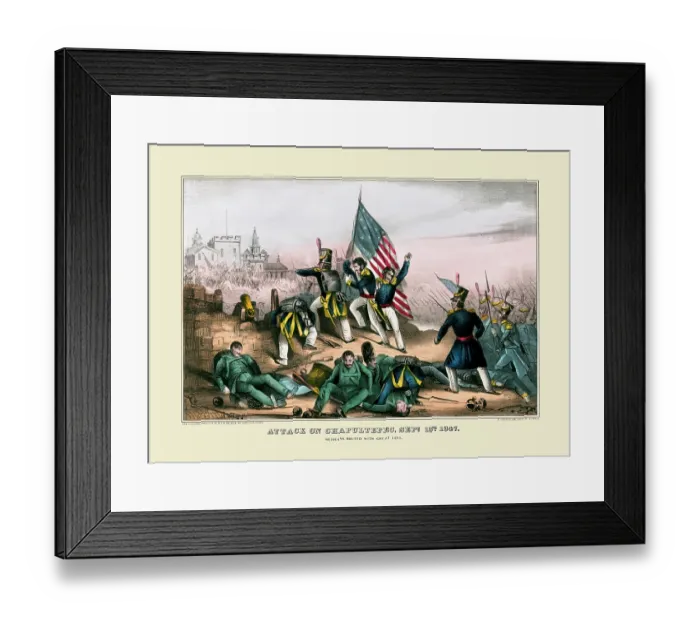 Framed Print : Attack on Chapultepec, Sept. 13th 1847 Framed Print : Attack on Chapultepec, Sept. 13th 1847