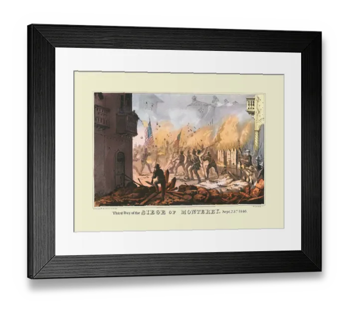 Framed Print : Third day of the siege of Monterey Framed Print : Third day of the siege of Monterey