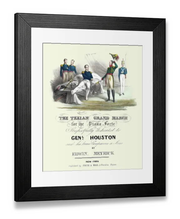 Framed Print : The Texian Grand March Framed Print : The Texian Grand March