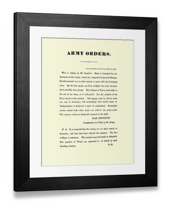 Framed Print : Army Orders Framed Print : Army Orders