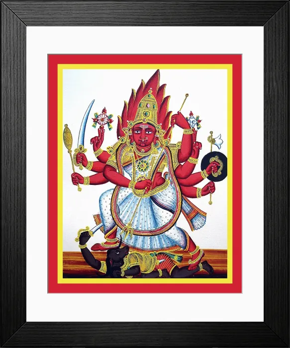 Framed Print : Durgā steps on the figure of Mahi£a Framed Print : Durgā steps on the figure of Mahi£a