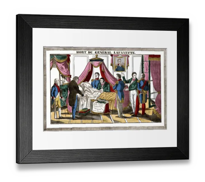 Framed Print : Death of General Lafayette Framed Print : Death of General Lafayette