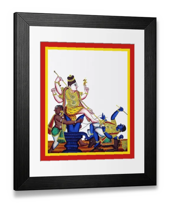 Framed Print : Markandeya embraces a linga Framed Print : Markandeya embraces a linga