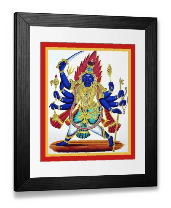 Framed Print : Bhairava with his weapons