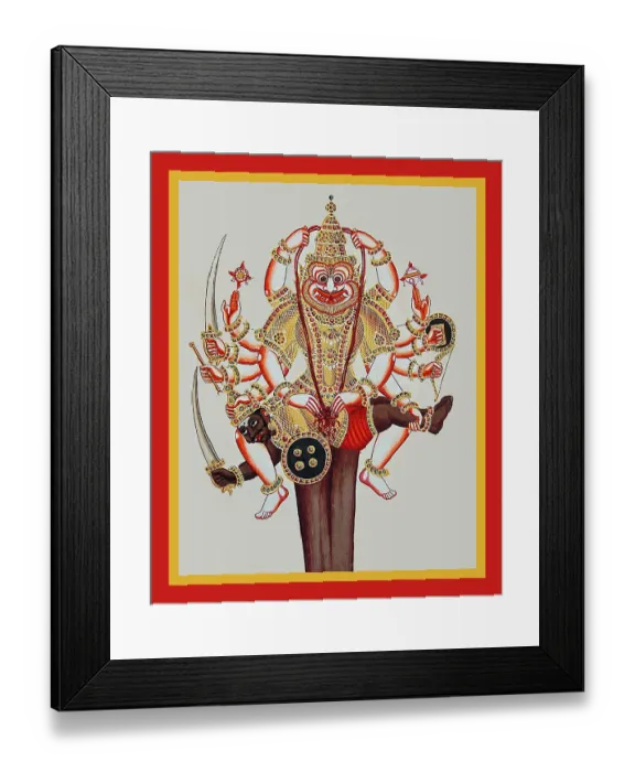 Framed Print : Narasiṁha tearing apart Hiranyakaśipu Framed Print : Narasiṁha tearing apart Hiranyakaśipu