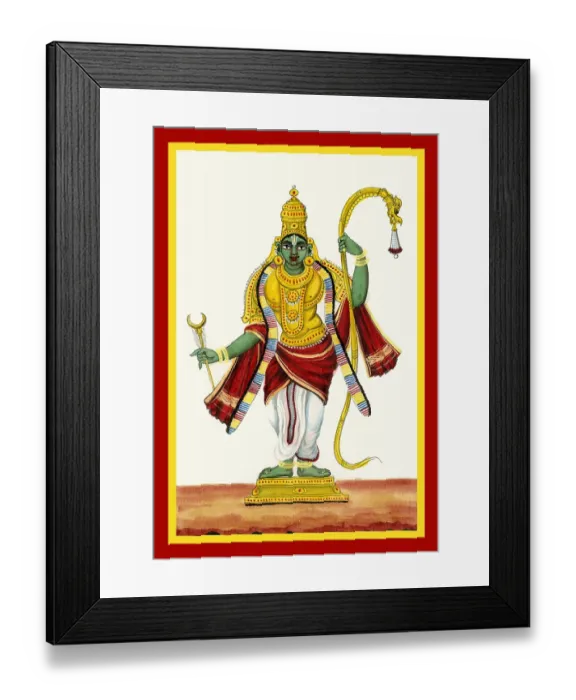 Framed Print : Rama standing in tribhanga on a low asana