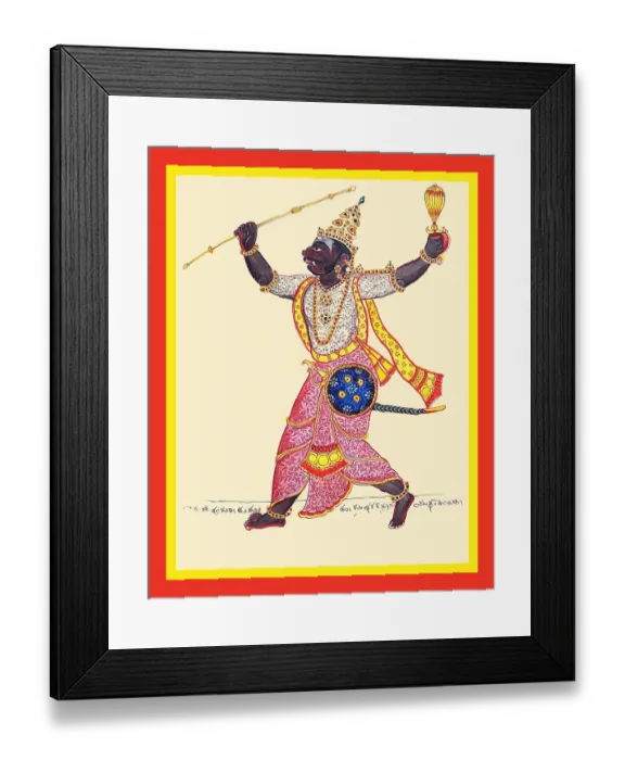 Framed Print : Kumbhakarna, the dark-complexioned brother of Ravaṇa Framed Print : Kumbhakarna, the dark-complexioned brother of Ravaṇa