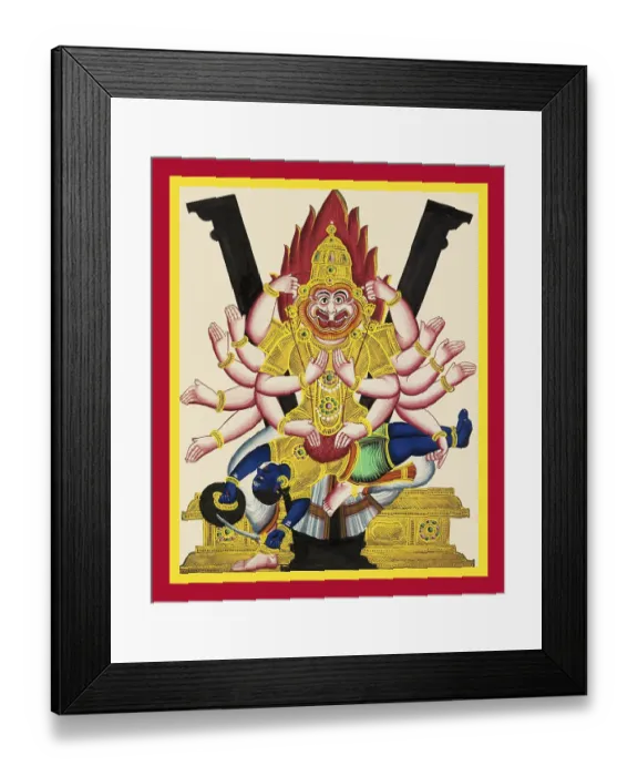 Framed Print : Ugra Narasiṁha, avatar of Vishnu