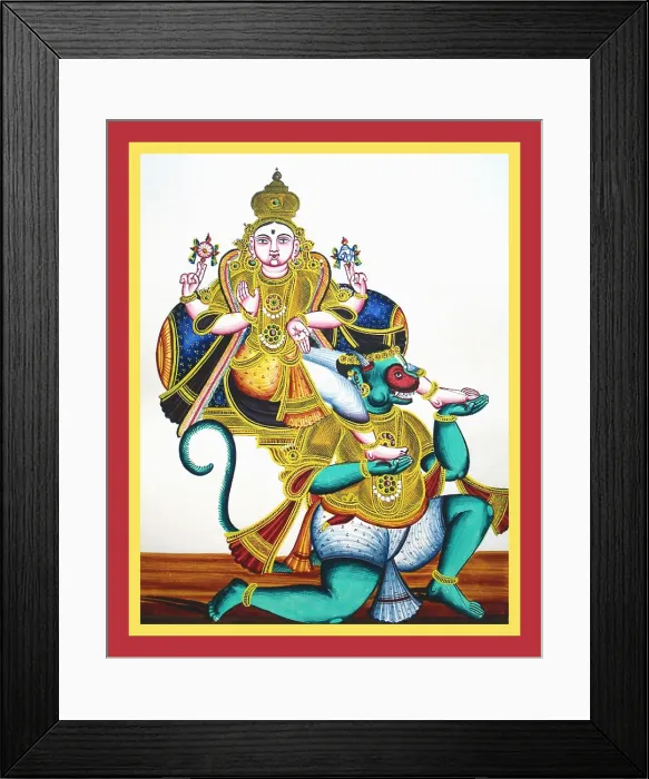 Framed Print : Kneeling Hanuman Framed Print : Kneeling Hanuman