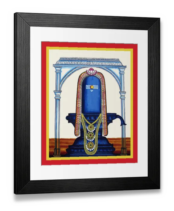 Framed Print : A linga enshrined in a temple Framed Print : A linga enshrined in a temple