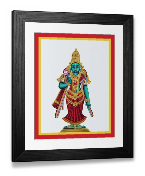 Framed Print : Pārvatī standing in samabhanga on a low dais Framed Print : Pārvatī standing in samabhanga on a low dais