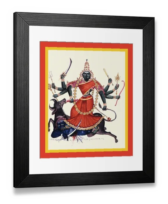 Framed Print : Durgā Mahi£asuramardini Framed Print : Durgā Mahi£asuramardini