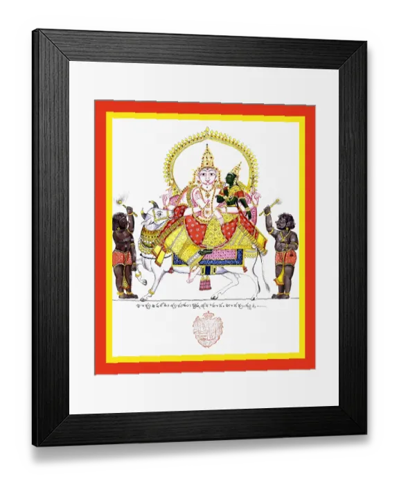 Framed Print : Shiva and Parviti on Nandi Shiva Framed Print : Shiva and Parviti on Nandi Shiva