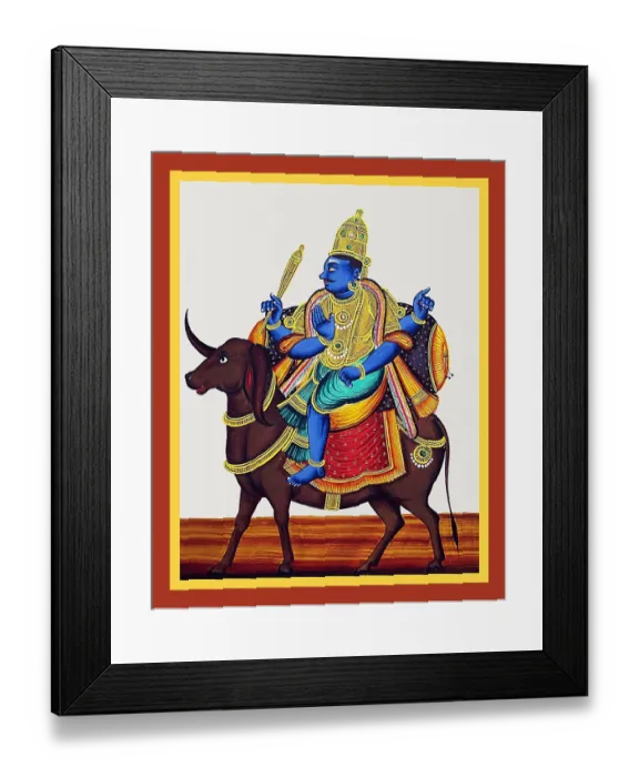 Framed Print : Vāyu rides on a caparisoned gazelle Framed Print : Vāyu rides on a caparisoned gazelle