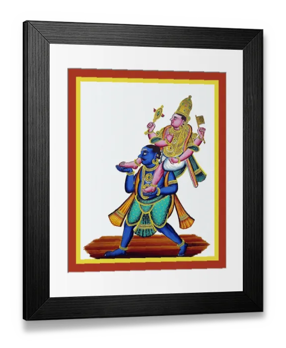Framed Print : Vāyu rides on a gazelle Framed Print : Vāyu rides on a gazelle