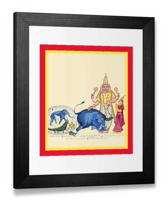 Framed Print : Vishnu Gajendramoksha Framed Print : Vishnu Gajendramoksha