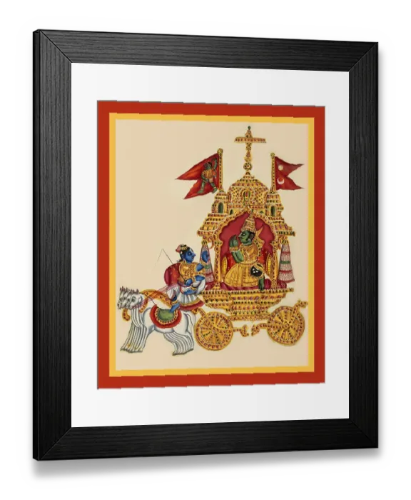 Framed Print : Arjuna, dressed in courtly costume Framed Print : Arjuna, dressed in courtly costume