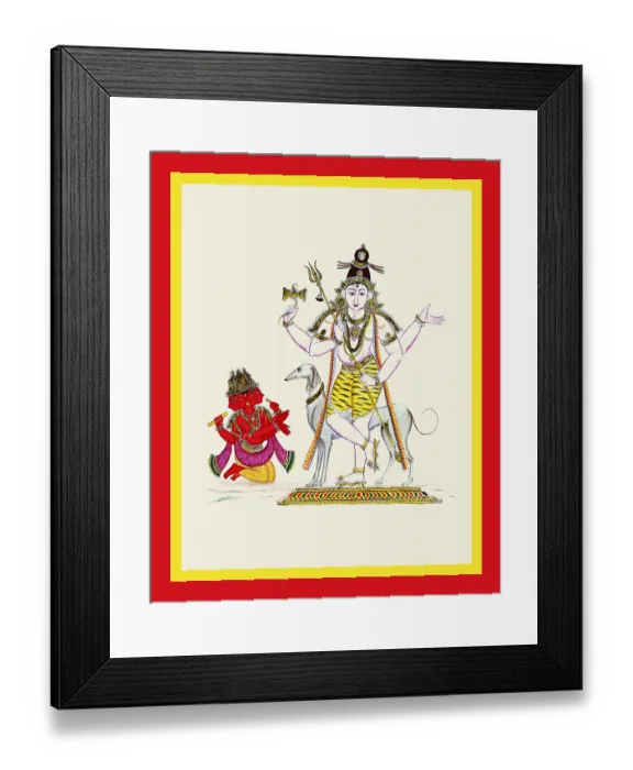 Framed Print : Brahmā kneels in front of Bhairava Framed Print : Brahmā kneels in front of Bhairava
