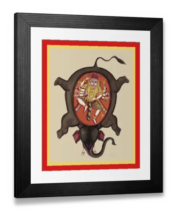 Framed Print : Shiva dancing in the hide of the flayed Gajasura