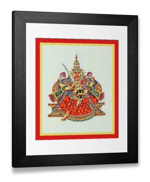 Framed Print : Gold-complexioned goddess sits on a throne Framed Print : Gold-complexioned goddess sits on a throne