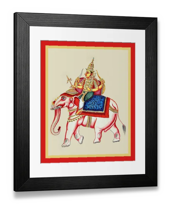 Framed Print : Indra rides on his elephant Airāvata Framed Print : Indra rides on his elephant Airāvata