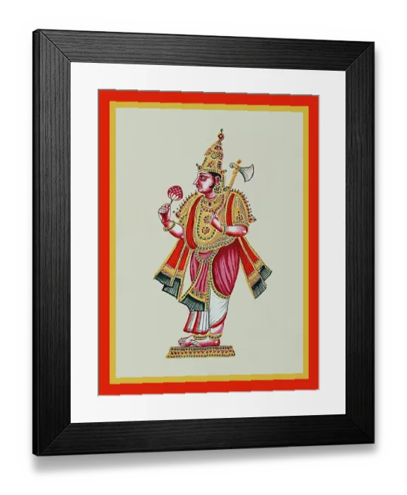 Framed Print : ParaśuRama stands on a low pedestal Framed Print : ParaśuRama stands on a low pedestal