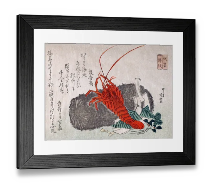 Framed Print : Lobster. Ryūryūkyo Shinsai (Japanese, active ca Framed Print : Lobster. Ryūryūkyo Shinsai (Japanese, active ca