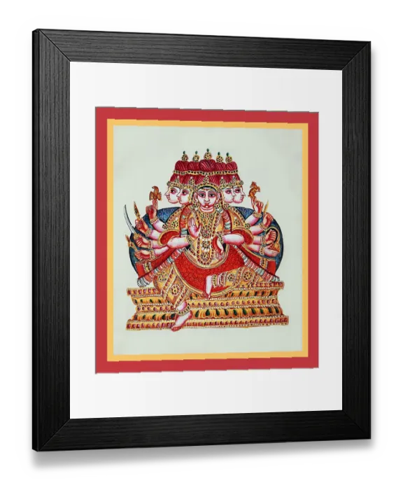 Framed Print : Sadashiva, with five heads and five pairs of arms Framed Print : Sadashiva, with five heads and five pairs of arms