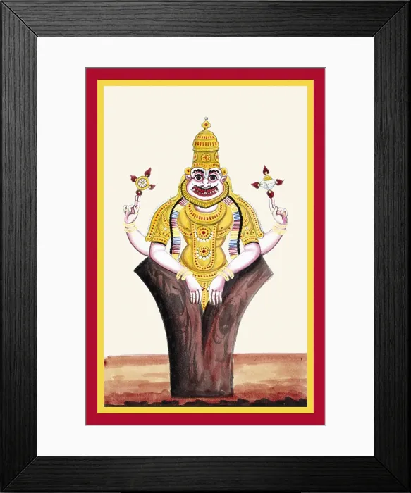 Framed Print : Narahsiṁha emerging from a pillar Framed Print : Narahsiṁha emerging from a pillar