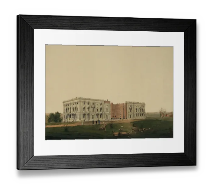 Framed Print : U.S. Capitol after burning by the British Framed Print : U.S. Capitol after burning by the British