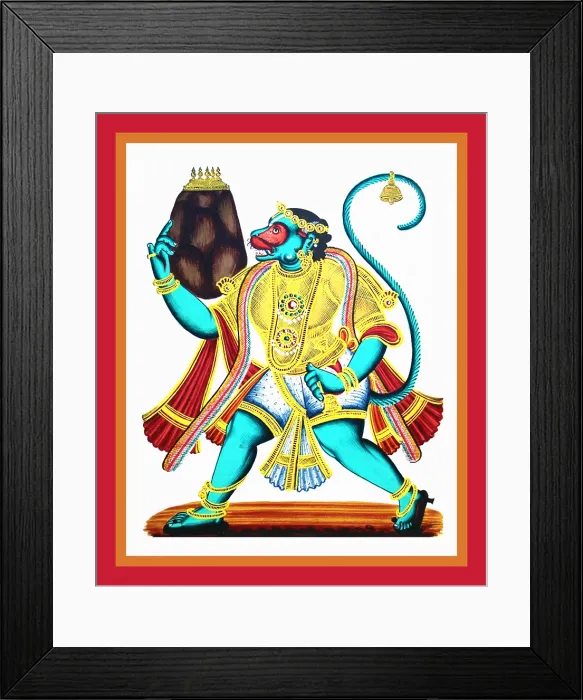 Framed Print : Hanumān standing in pratyalidha