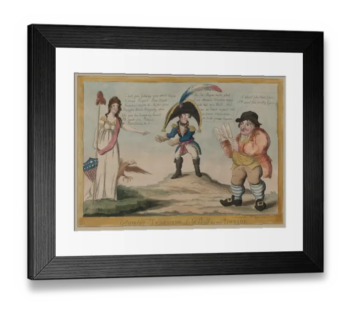 Framed Print : Columbia teaching John Bull his new lesson Framed Print : Columbia teaching John Bull his new lesson