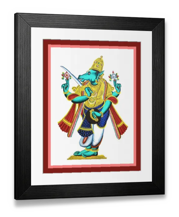 Framed Print : Kalki stands in samabhanga Framed Print : Kalki stands in samabhanga