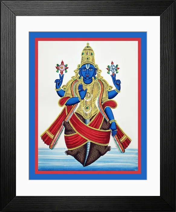 Framed Print : Kūrma, shown as half man, half tortoise Framed Print : Kūrma, shown as half man, half tortoise