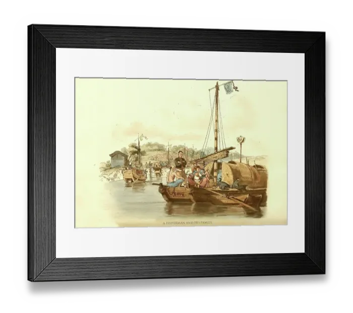 Framed Print : A Fisherman and His Family Framed Print : A Fisherman and His Family