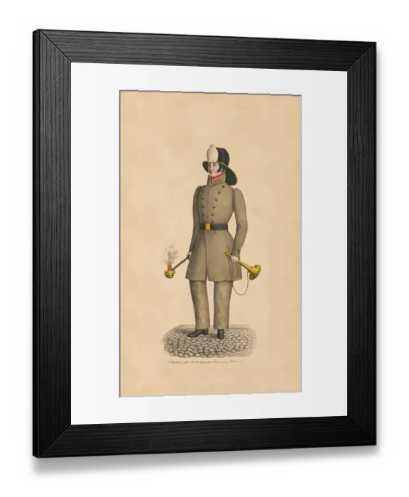 Framed Print : NY Fireman in Uniform Framed Print : NY Fireman in Uniform