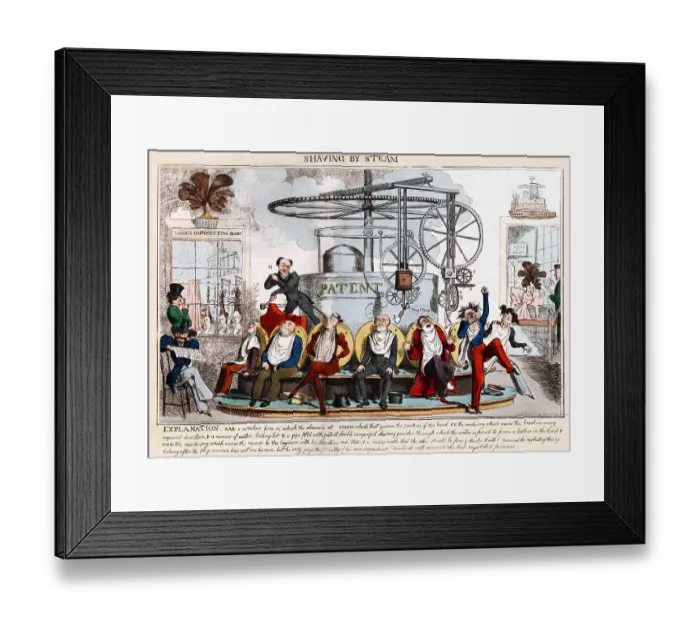 Framed Print : Shaving by Steam Framed Print : Shaving by Steam