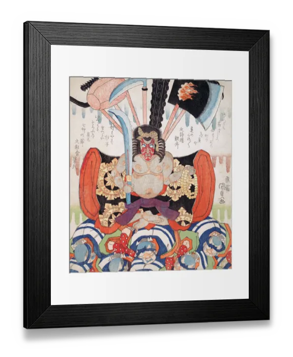 Framed Print : Danjūrō VII's Benkei as Fudō Myōō