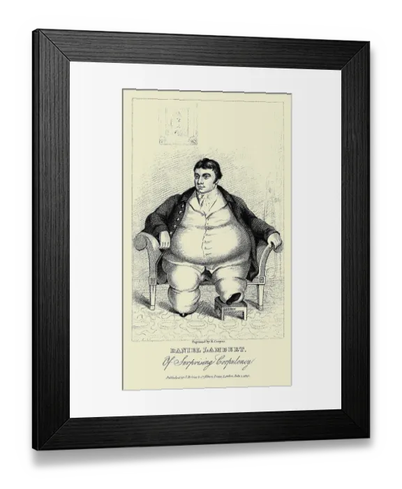 Framed Print : Daniel Lambert, of surprising corpulency Framed Print : Daniel Lambert, of surprising corpulency