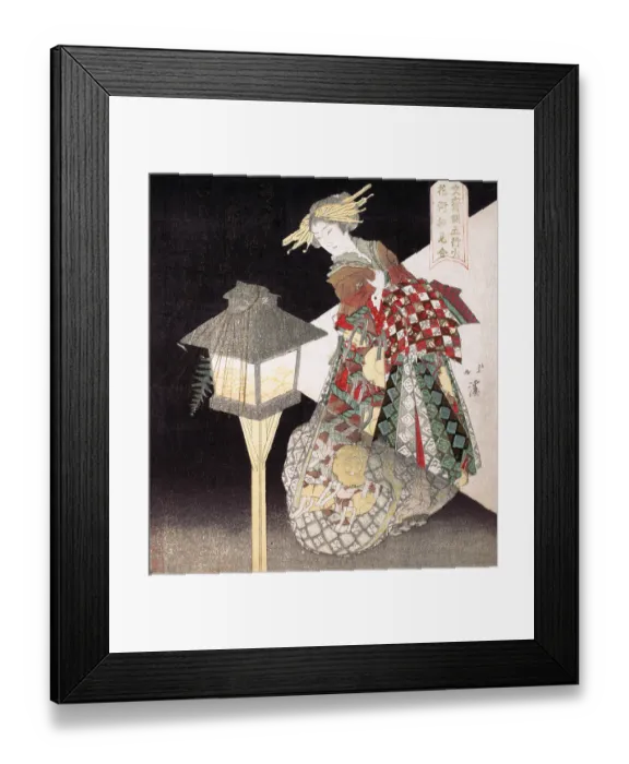 Framed Print : Coutesan by a Lantern Framed Print : Coutesan by a Lantern
