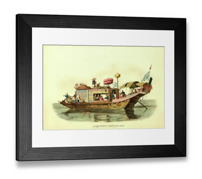 Framed Print : Mandarin's Travelling Boat Framed Print : Mandarin's Travelling Boat