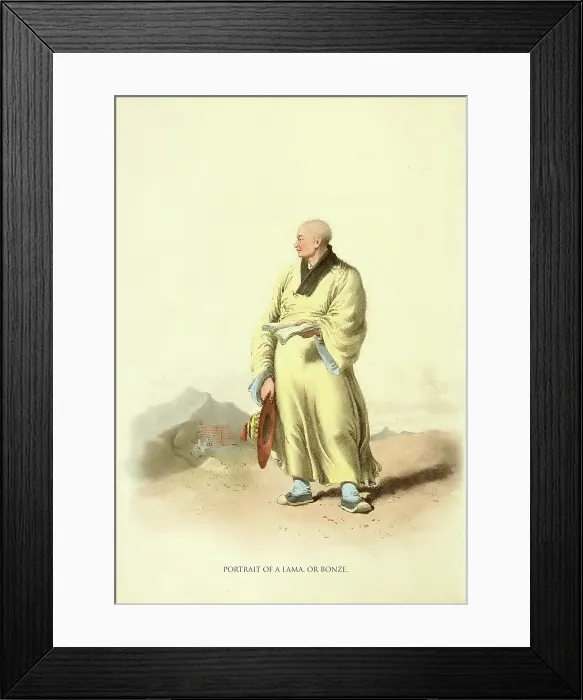 Framed Print : Portrait of a Lama or Bonze Framed Print : Portrait of a Lama or Bonze