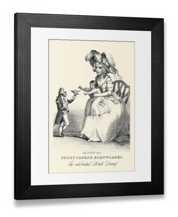 Framed Print : Count Joseph Boruwlaski, the celebrated Polish dwarf Framed Print : Count Joseph Boruwlaski, the celebrated Polish dwarf