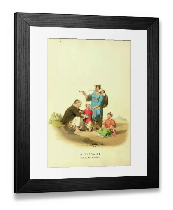 Framed Print : A Peasant with his wife and Family. Artist William Alexander, 1805 Framed Print : A Peasant with his wife and Family. Artist William Alexander, 1805